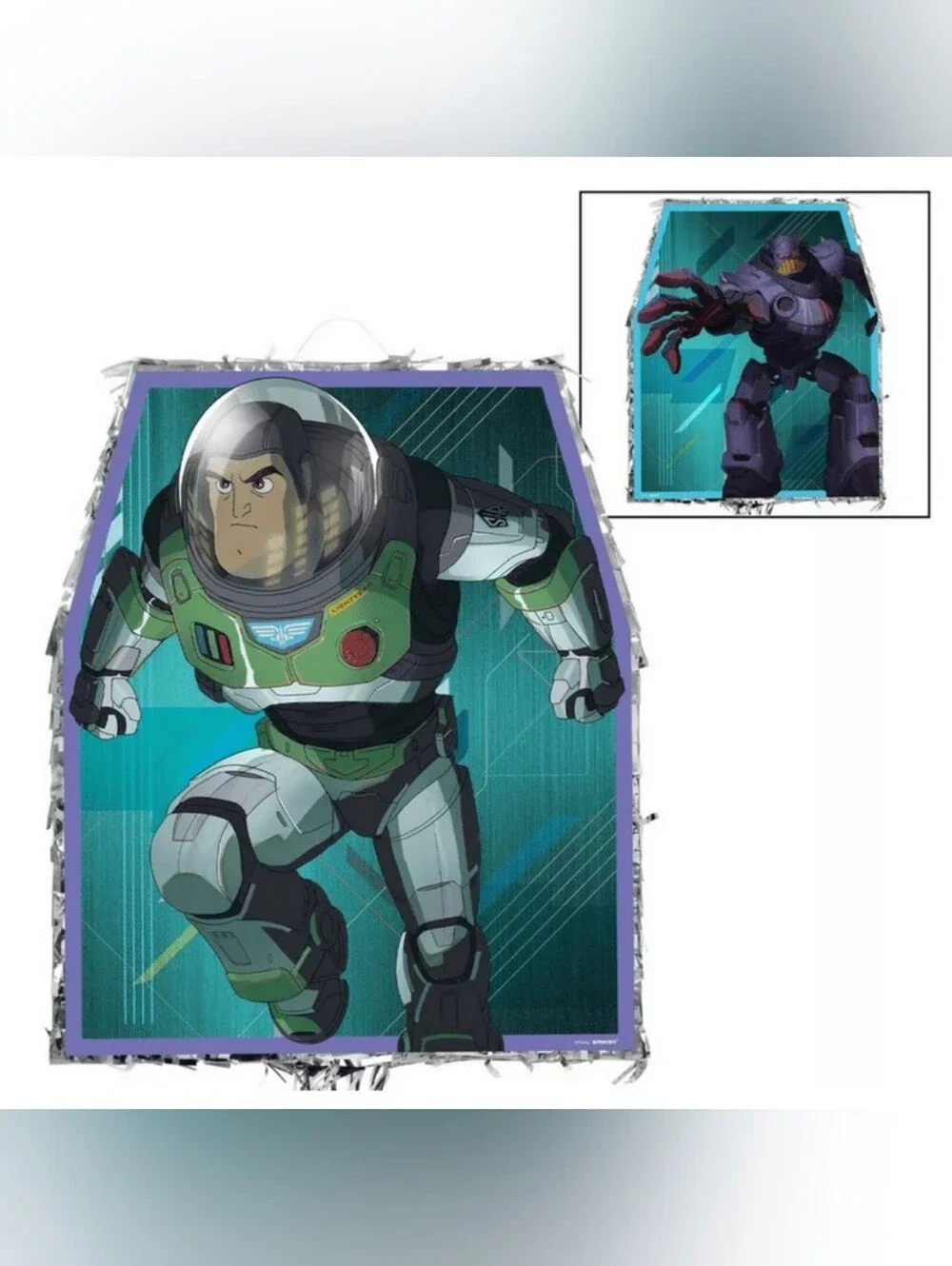 Buzz Lightyear Foil Party Piñata - Green and White